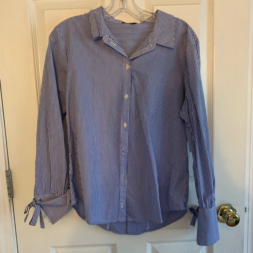 Striped button down shirt